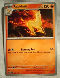Pokemon Cards: Rapidash 20/142 Uncommon Regular S&V: Stellar Crown - Pokemon TCG - Image 1