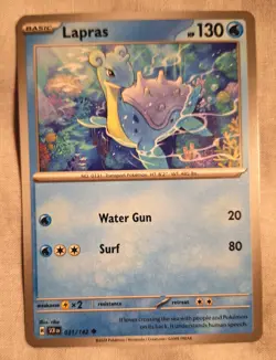 Pokemon Cards: Lapras 31/142 Uncommon Regular | S&V: Stellar Crown - Pokemon TCG - Image 1