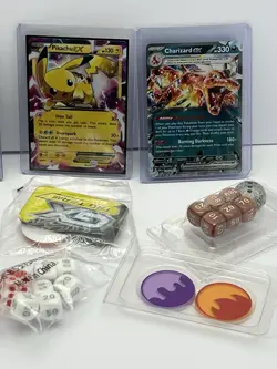 Pokemon Cards And Accessories Lot Pikachu Charizard Mewtwo Dragonite EX - Image 3