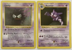 Lot Of 2 SHADOWLESS Gastly & Haunter 1999 Base Set VINTAGE Pokemon TCG Cards NM - Image 1