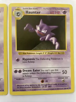 Lot Of 2 SHADOWLESS Gastly & Haunter 1999 Base Set VINTAGE Pokemon TCG Cards NM - Image 3
