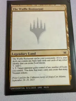 "The Waffle Restaurant" MTG Unknown Event MagicCon Atlanta Prize Card - Image 1