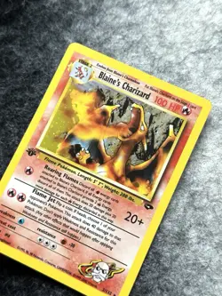 Pokemon TCG Blaine's Charizard Gym Challenge Holo Card 2/132 1st Edition Rare - Image 5