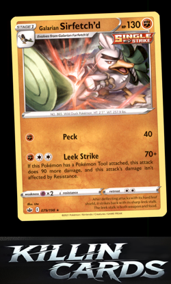 Galarian Sirfetch'd 079/198 Pokemon Rare SWSH06: Chilling Reign Card NM - Image 1