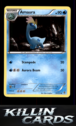 Amaura 25/111 Pokemon Uncommon XY - Furious Fists Card LP - Image 1