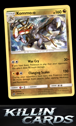 Kommo-o 77/111 Pokemon Rare SM - Crimson Invasion Card LP - Image 1