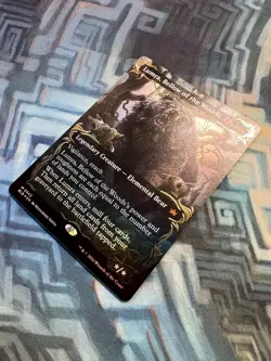 MTG Borderless Raised Foil Lumra, Bellow of the Woods NM Unplayed Bloomburrow - Image 4