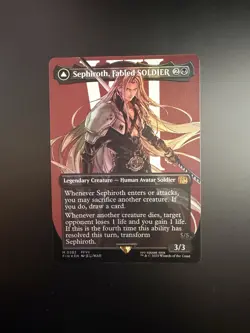 MTG Final Fantasy English Sephiroth, Fabled Soldier Borderless 0382 Foil - Image 1