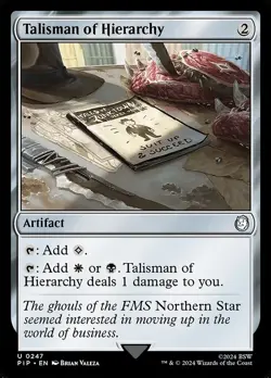 Talisman of Hierarchy FOIL #247 | PIP Fallout | MTG | Same Day Shipping! - Image 1