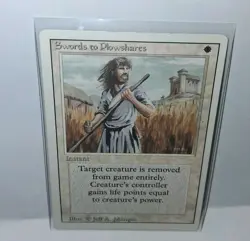 Swords to Plowshares - Revised Edition - 1994 MTG WOTC - Regular Rare - Magic LP - Image 3