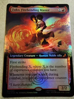 Zuko, Firebending Master - #200 Foil Extended Art - Avatar: Eternal - Mtg - Image 1