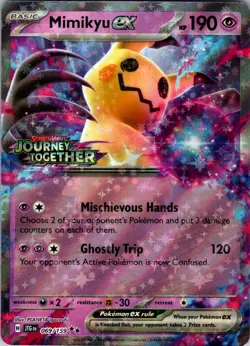 Mimikyu ex 059/159 STAMPED Journey Together Double Rare Pokemon NM - Image 1