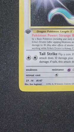 Erika's Dratini 42/132 Gym Heroes 1st Edition Lightly Played Vintage Pokemon - Image 4