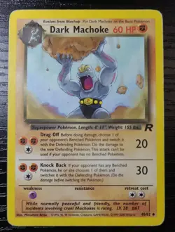 Dark Machoke- Uncommon Unlimited Team Rocket - #40/82 Pokemon TCG LP - Image 1
