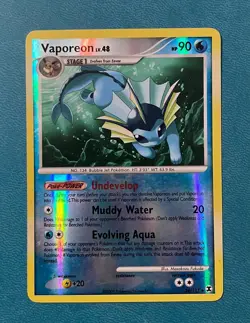 Pokemon TCG: Vaporeon 34/111 Reverse Holo, Rising Rivals, English, MP - Image 1
