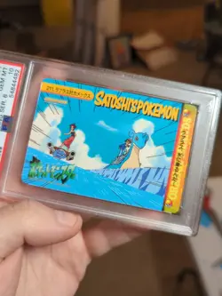 Pokemon Japanese Bandai Carddass Anime Collection #211 Ash's Pokemon PSA 10 - Image 2