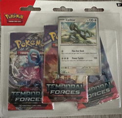 Pokemon Temporal Forces - 3 Pack Blister [Cyclizar Promo] Factory Sealed - Image 1