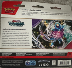 Pokemon Temporal Forces - 3 Pack Blister [Cyclizar Promo] Factory Sealed - Image 2