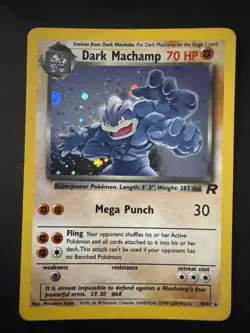 2000 Pokemon TCG Team Rocket Dark Machamp Holo Rare 10/82 WOTC Vintage - Image 1