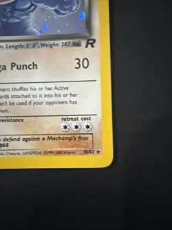2000 Pokemon TCG Team Rocket Dark Machamp Holo Rare 10/82 WOTC Vintage - Image 5