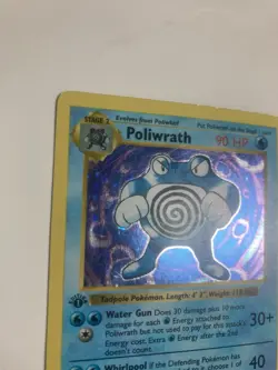 Pokemon Poliwrath 13/102 Base Set (Shadowless) -1st Edition Holo MP - Image 2