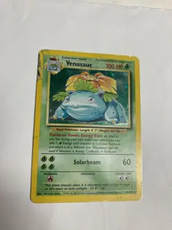 Pokemon TCG Venusaur Base Set Unlimited 15/102 Holo Rare Damaged - Image 1