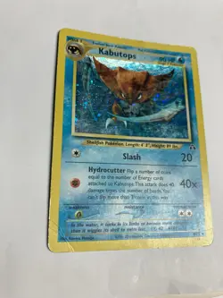 Pokemon TCG Kabutops 6/75 Neo Discovery Unlimited Holo Rare HP-Damaged - Image 2
