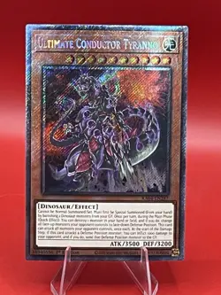 Ultimate Conductor Tyranno (Platinum Secret Rare) RA04-EN287 Quarter Century... - Image 1