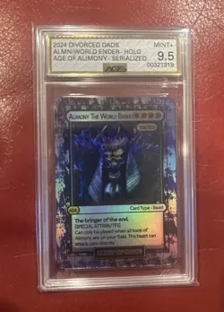 Divorced Dads Numbered Serialized Card Alimony The World Ender AGS 9.5 Holo TCG - Image 1