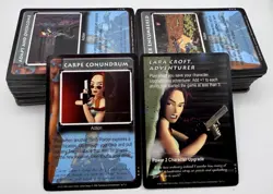 1999 Tomb Raider Collectible Card Game-170 Card Lot - Image 1
