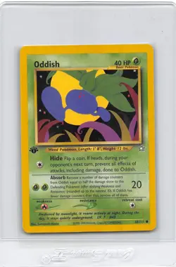 ODDISH 68/111 - 1ST EDITION - Neo Genesis Set - VINTAGE WOTC POKEMON CARD - NM - Image 1