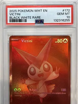 PSA 10 Victini #172/086 Black White Rare - White Flare Pokemon TCG Card - Image 2
