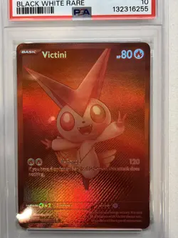 PSA 10 Victini #172/086 Black White Rare - White Flare Pokemon TCG Card - Image 3