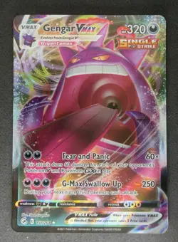 Gengar VMAX 157/264 Fusion Strike Full Art Ultra Rare Holo Pokemon Card - Image 1