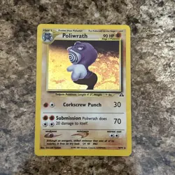 Poliwrath Neo Discovery Holo Rare Unlimited Pokemon TCG Card 9/75 - Image 2