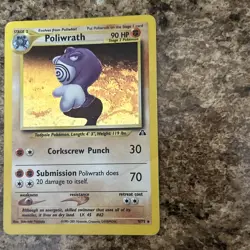 Poliwrath Neo Discovery Holo Rare Unlimited Pokemon TCG Card 9/75 - Image 3