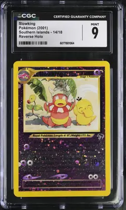 CGC 9 MINT Slowking 2001 Southern Islands 14/18 Reverse Holo Pokemon Card - Image 1