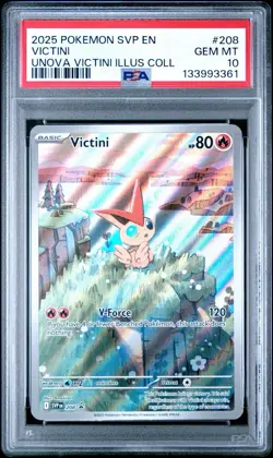 Victini 208 Sv: Scarlet & Violet Promo Cards Holo Gem Mint PSA 10 Illustration - Image 1