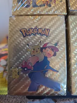 4 X 55pcs Pokemon Card Foil Fan Art Gold Pack 55 Cards Each #2 - Image 5