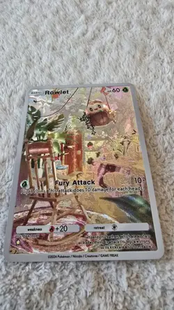 NEW ~ ART CARD ~ Pokemon Pocket TCG Rowlet Illustration Immersive TEXTURED - Image 4