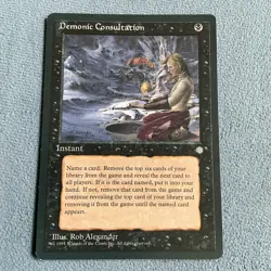 MTG- Demonic Consultation - Ice Age- LP- MAGIC CARD - Image 1