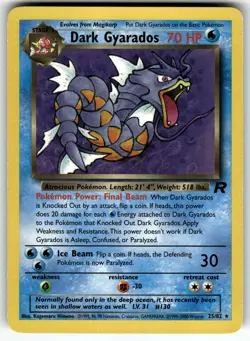 Dark Gyarados - 25/82 (Non Holo) Team Rocket MP Pokemon Card TCG - Image 1