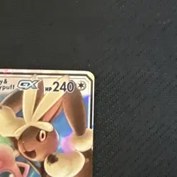 Pokemon TCG Mega Lopunny & Jigglypuff GX 165/236 Cosmic Eclipse Holo Card NM - Image 4