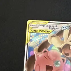 Pokemon TCG Mega Lopunny & Jigglypuff GX 165/236 Cosmic Eclipse Holo Card NM - Image 5