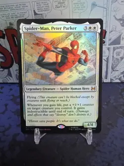 Spider-Man, Peter Parker (0004) Foil x1, MTG, Spider-Man: Eternal Legal, Auc A - Image 1
