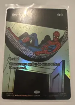 Reprieve Borderless Poster FOIL NM Marvel Spiderman MTG MAGIC THE GATHERING - Image 1