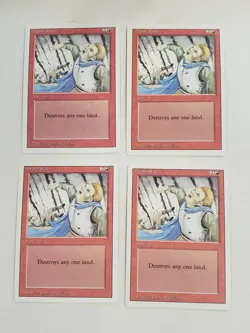 MTG Playset 4x Stone Rain (Revised/Red/C) - BGM - Image 1