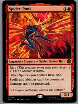 Magic The Gathering Spider-Punk 0092 Rare Non-Foil NM! - Image 1