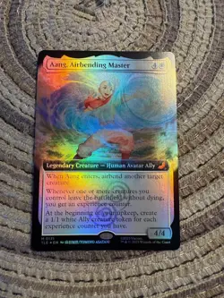 AANG, AIRBENDING MASTER FOIL [Extended Art] - Mythic - TLE Avatar Eternal MTG - Image 1