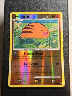 Swinub 77/100 Pokemon Reverse Holo 2008 Stormfront NM - Image 1